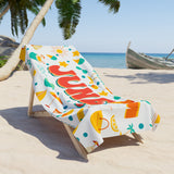 Retro Style Custom Name Beach Towel, Groovy 70's Design, Colorful Beach Towel, Personalized Pool Towel, Vacation Birthday Gift