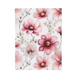 Floral Velveteen Plush Blanket, Daisy Flower Blanket Gift, Floral Cozy Throw, Soft Flower Print Bedspread, Warm Botanical Blankie, Cozy Bedroom