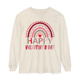 Leopard Rainbow and Valentines Day Long Sleeve, Leopard Print and Hearts Rainbow Shirt, Gift For Her Him, Love and Red Hearts Shirt