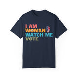 UNIDAZE I Am Woman Watch Me Vote Shirt, Election 2024 Shirt, Voting Shirt, Women's Vote Shirt, Voter Registration Election Shirt, Women's Right Vote Printify Cotton Crew neck DTG election 2024 shirt election day shirt Election shirt Gift for Coworker Men's Clothing Oversized Politics Shirt T-shirts TikTok Unisex US Elections vote day Vote Shirt vote shirt idea voter gift voter registration Voter Shirt voting tees Women's Clothing