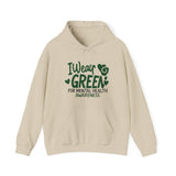 I Wear For Green Mental Health Awareness Hoodie, Mental Health Matters Hoodie, Inspirational Hooded Sweatshirt, Motivational Shirt