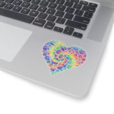 Colorful Heart Paw Print Sticker, Dog Lover Sticker, Cute Decal, Car Truck Decal, Heart Sticker, Laptop Decal, Tumbler Decal, Pet Sticker