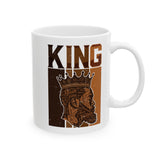 Black King Head Words Coffee Mug, History Month African Pride Mug