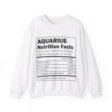 Zodiac Sign Nutrition Facts Sweatshirt, Horoscopes Shirt, Astrology Shirt, Summer Tees, Birthday Gift Ideas for Best Friends, Girl Friends