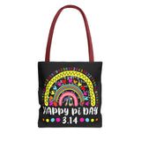 Pi Day Rainbow Tote Bag, Happy Pi Day, Pi Day Tote Bag, Pi Day Gift, Math Tote Bag, Pi Symbol, Math Teacher Bag, Gift For Math Teacher, Cute Pi Day Gift Bag