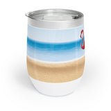 Flamingo Beach Tumbler, 12oz Chill Wine Tumbler, Mother's Day gifts, Stainless Steel Wine Tumbler, Flamingo Tumbler, Bridal Tumbler, Birthday Gift