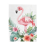 Cute Pink Flamingo Blanket Gift, Soft and Cuddly Velveteen Minky Blanket, Custom Minky Blanket, Tropical Flamingo Adult Blanket, Nurse Retirement Gift