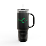 Slàinte Irish Insulated Travel Mug, 40oz Insulated Cup with Lid and Straw, St Patricks Day Mug, Irish Coffee Mug, Saint Patricks Day, Shamrock Clover