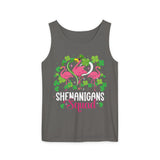 Shenanigan Squad Irish Flamingo Tank Top, St Patricks Day Bird Animal Shirt, Shamrock Tank, Flamingo Patrick's Day Men Women Tank Top, Four Leaf Clover Shirt, St. Patrick's Day Gift