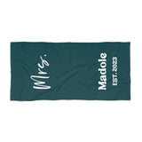 Personalized Beach Towel, Mr. and Mrs. Custom Beach Towel, Bride Beach Towel, Custom Beach Towel, Bachelorette Bride Beach Towel