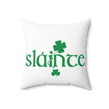 Slainte Irish Pillow Cover, St Patrick Home Decor, Room Decor Slainte Print Pillow, Slainte Shamrock Pillow Cover, St Patty's Day