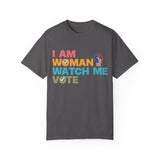 UNIDAZE I Am Woman Watch Me Vote Shirt, Election 2024 Shirt, Voting Shirt, Women's Vote Shirt, Voter Registration Election Shirt, Women's Right Vote Printify Cotton Crew neck DTG election 2024 shirt election day shirt Election shirt Gift for Coworker Men's Clothing Oversized Politics Shirt T-shirts TikTok Unisex US Elections vote day Vote Shirt vote shirt idea voter gift voter registration Voter Shirt voting tees Women's Clothing