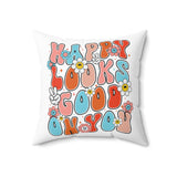 Happy Looks Good on You Pillow Cover, Mental Health Throw Pillow, Inspirational Pillow, Therapist Gift, Depression Pillow Cover