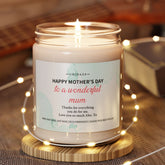 Happy Mother's Day Candle, Candle For Mom, Personalized Gift For Mom, Custom Mother's Day Gifts, Gifts For Her, Jar Candle, Soy Candle