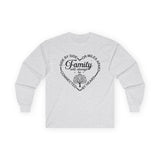 Family Will Always Be Connected By Heart Long Sleeve Shirt, Matching Family Tshirt For Youth Adult, Vacation Group Long Sleeve Tee, Cute Fam Day, Family Gathering