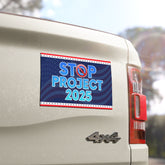 Stop Project 2025 Sticker Vinyl Decal, Vote Democrat Vinyl Sticker, 2024 Election, Vote Blue Save Democracy, Bumper Sticker, 7.5" x 4.5"