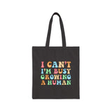 I Can't I'm Busy Growing a Human Tote Bag, Pregnancy Bag, Pregnant Mom Bag, Pregnancy Reveal, Baby Announcement, New Mom Gift