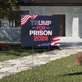 Trump for Prison 2024 Yard Sign, Fun Anti Trump Yard Sign with Metal H-Stake, Coroplast American USA Biden For President 2024