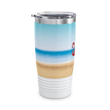 Flamingo Beach Ringneck Tumbler, 20oz Tumbler, Mother's Day gifts, Stainless Steel Water Tumblers, Flamingo Tumbler, Bridal Tumblers, Birthday Tumblers