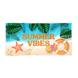 Summer Vibes Beach Towel, RETRO Style Personalized Beach Towel, Personalized Name Bath Towel, Custom Pool Towel Beach Towel With Name, Birthday Vacation Gift