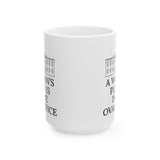 A Woman's Place Is In The Oval Office Ceramic Mug, Kamala Harris Election 2024 Mug, Anti Trump Liberal Feminist Feminism Democrat Lawyer Activist Gift