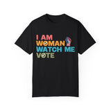 UNIDAZE I Am Woman Watch Me Vote Shirt, Election 2024 Shirt, Voting Shirt, Women's Vote Shirt, Voter Registration Election Shirt, Women's Right Vote Printify Cotton Crew neck DTG election 2024 shirt election day shirt Election shirt Gift for Coworker Men's Clothing Oversized Politics Shirt T-shirts TikTok Unisex US Elections vote day Vote Shirt vote shirt idea voter gift voter registration Voter Shirt voting tees Women's Clothing