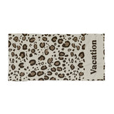 New Animal Print Style Personalized Beach Towel, Personalized Name Bath Towel, Custom Pool Towel, Beach Towel With Name, Outside Birthday Gift