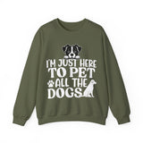 Dog Owner Sweatshirt, Pet All The Dogs, Cozy Pet Lover Gift, Pet Owner Apparel, Humorous Dog Shirt, Fur Mama Clothing, Dog Mom Printed Tee.