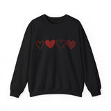 Heart Sweatshirt, Valentines Day Sweatshirt, Couple Gift Sweatshirt, Heart Hoodie, Valentines Day Hoodie, Heart Gift for Women, Valentine