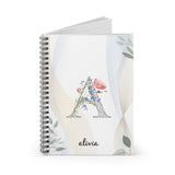 Personalize Journal, Custom Notebook Floral Monogram & Name Diary, Gift for Mom Women University Students College Girls Teachers