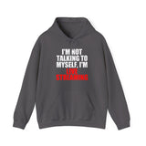 Live Streaming Hoodie, I'm Not Talking to Myself, I'm Live Streaming Hoodie, Streaming Hoodie, Unisex Gaming Shirt for Streamers, and Gamers