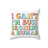 I Can't I'm Growing A Human Pillow Cover, Baby Announcement Pillow, Pregnancy Announcement Gift From Mom To Be Baby, Expecting Reveal Gift