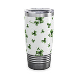 Shamrocks Clover Leaf Tumbler, Green St Patrick's Day Gift, 20oz Clover Leaf Tumbler, Iced Coffee Tumbler, Hot or Cold Beverage