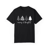 Merry Christmas Tree Shirt, Merry & Bright Christmas Tree Shirt, Womens Christmas Shirt, Cute Christmas Shirt, Holiday Shirt, Pine Tree Shirt
