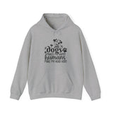 Dogs Make me Happy Humans Make my head Hurt Hoodie, Humorous Dog Lover Hoodie, Dog Walker Hoodie, Animal Lovers Gift, Dog Mom, Dog Dad