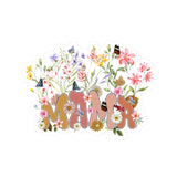 Wildflowers Mama Kiss-Cut Stickers, Mama Gift, Mama Sticker,, Retro vibe, Gift For Mom