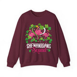 Shenanigans Flamingo Squad Sweatshirt, St Patricks Day Matching Sweatshirt, Irish Sweatshirt Hoodie, Luck Sweater, Drinking Party Sweatshirt