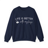 Life is Better With My Boys Sweatshirt, Mom of Boys Sweatshirt, Mothers Day Shirt, New Mom Gift, Mom of Boys Crewneck, Mom of Boys Tee