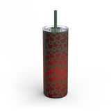 Valentines Day Skinny Matte Tumbler, Red Hearts Tumbler, 20 oz Skinny Tumbler, Valentines Day Gift