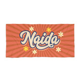 Personalized Vintage Pool Towel, Retro 70's Style Custom Name Towel, Groovy Birthday Vacation Gift, Gift for Mom, Best friend, Bachelorette Party