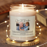 I love you grandpa, Scented Candles Gifts with Photo, Father's Day Gifts For Dad, Grandpa, Gifts For Dad, Grandpa, Personalized Photo Candle