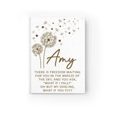 Personalized Dandelion Journal, Personalised Notebook, Choice of Design, Laser Engraved, Anniversary, Thank You, Journaling Gift, Lined or Unlined
