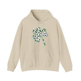 Cute St Patricks Four Leaf Clover Hoodie, Leopard Shamrock Hoodie, St. Patrick's Day Sweater, St Patricks Day Shirt, Watercolor Clover Tshirt, Lucky Tee