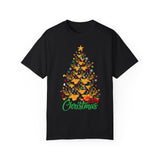 Christmas Tee, Christmas Deer Tree Shirt, Deer Head Trees Design on premium cotton unisex shirt, plus sizes, 2x, 3x, 4x