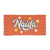 Personalized Vintage Pool Towel, Retro 70's Style Custom Name Towel, Groovy Birthday Vacation Gift, Gift for Mom, Best friend, Bachelorette Party