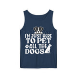 I'm Here To Pet All The Dogs Tank Top, Dog Mom Gifts, Pet Lover Tank Top, Dog Mom, Fur Mama