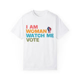 UNIDAZE I Am Woman Watch Me Vote Shirt, Election 2024 Shirt, Voting Shirt, Women's Vote Shirt, Voter Registration Election Shirt, Women's Right Vote Printify Cotton Crew neck DTG election 2024 shirt election day shirt Election shirt Gift for Coworker Men's Clothing Oversized Politics Shirt T-shirts TikTok Unisex US Elections vote day Vote Shirt vote shirt idea voter gift voter registration Voter Shirt voting tees Women's Clothing