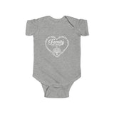 Family Will Always Be Connected By Heart Infant Bodysuit, Vacation Group Baby Bodysuit, Cute Fam Day, Family Gathering