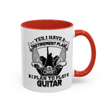 Yes I have a Retirement Plan I Plan to Play Guitar Coffee Mug, Funny Retirement Plan Mug for Guitar Lovers, Musician Gift, Guitar Player Mug