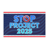 Stop Project 2025 Sticker Vinyl Decal, Vote Democrat Vinyl Sticker, 2024 Election, Vote Blue Save Democracy, Bumper Sticker, 7.5" x 4.5"